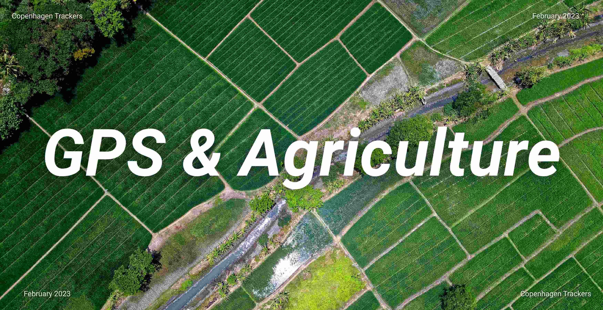 Trattori agricoli in un campo con sovrapposizione del testo "GPS & Agricoltura".